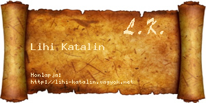 Lihi Katalin névjegykártya